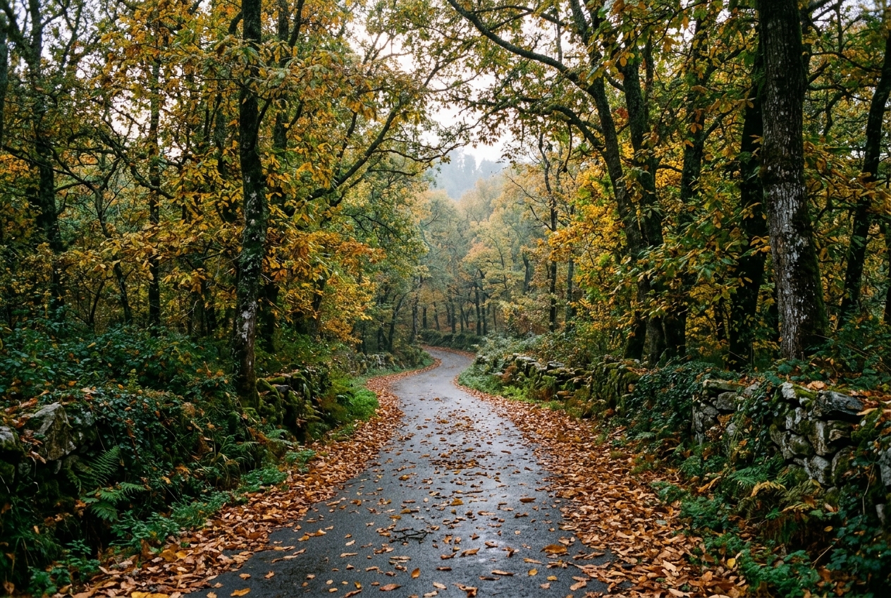 Calendario de otoño, y ocho plazas